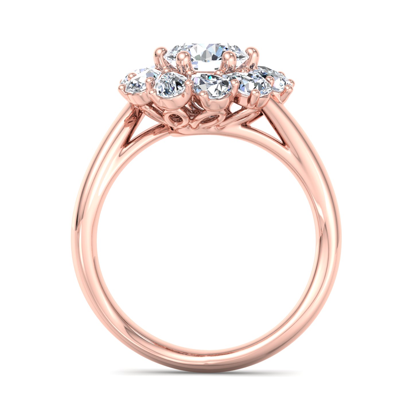 Hailey Pear Halo Engagement Ring